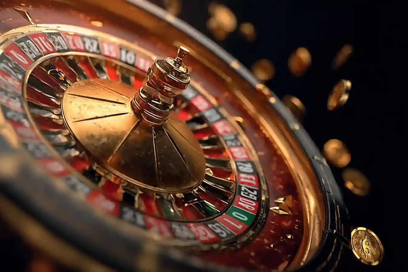 Slot machine reels at a casino